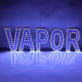 EPL VAPOR Blue, LED 3G Sparkling Sign & Eye-catching, Super Bright, 9"x30", Remote Control, Smoke Vape Business decor, Storefront display
