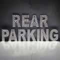 EPL REAR PARKING White, Led 2G Blinking Sign, Eye-Catching, Super Bright, 11"x24", Remote & Motion, Business decor, Storefront display