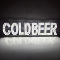 EPL COLDBEER White, LED 2G Blinking Sign, Eye-Catching, Super Bright, 7"x30", Remote, Business decor, Storefront display, Restaurant signage