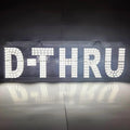 EPL Drive Through White, LED 2G Blinking Sign, Eye-catching sign, Super Bright, 7"x28", Remote Control & Business decor, Storefront display