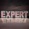 EPL EXPERT Red, LED 1G On-Off Sign, Eye-Catching, Super Bright, 6"x26", Business decor, Storefront display, Restaurant signage