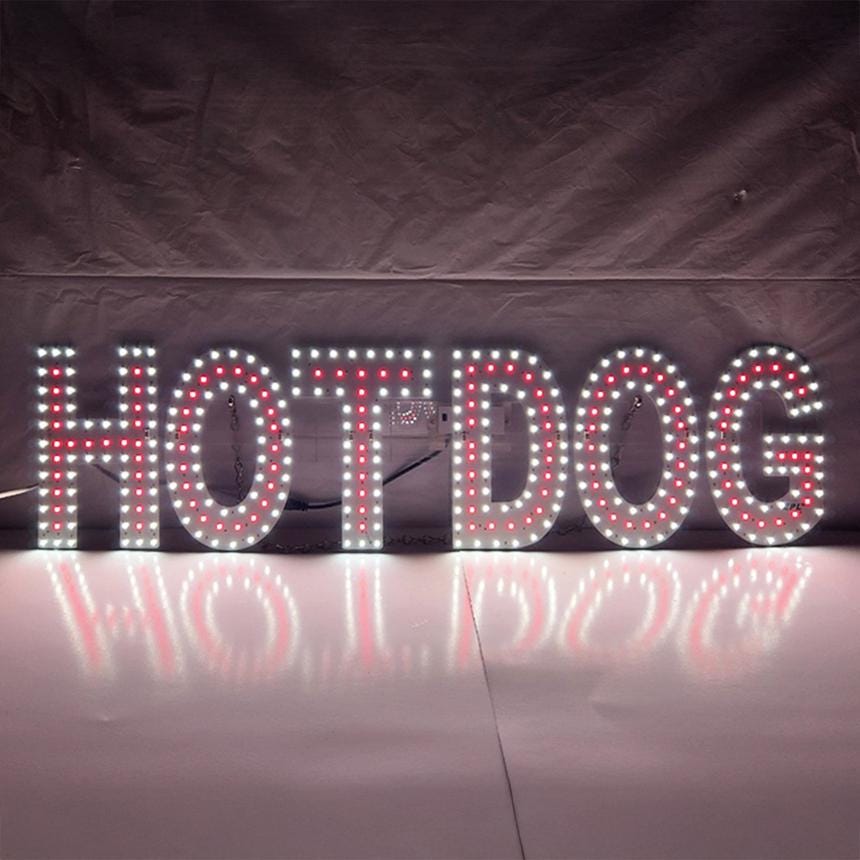 EPL HOTDOG Red, Led 2G Blinking Sign, eye-catching sign, Super Bright, 7"x30", Restaurant, Food Truck, Diner, Fast Cafe, Storefront Light