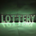 EPL Lottery green, LED 3G Sparkling sign, Eye-catching sign, Super Bright, 7"x32", Remote Control & Business Decor, Shop Advertising Display