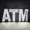 EPL ATM White, LED 2G Blinking Sign, Eye-catching, Super Bright, 7"x15", Remote Control & Business decor, Storefront display, signage