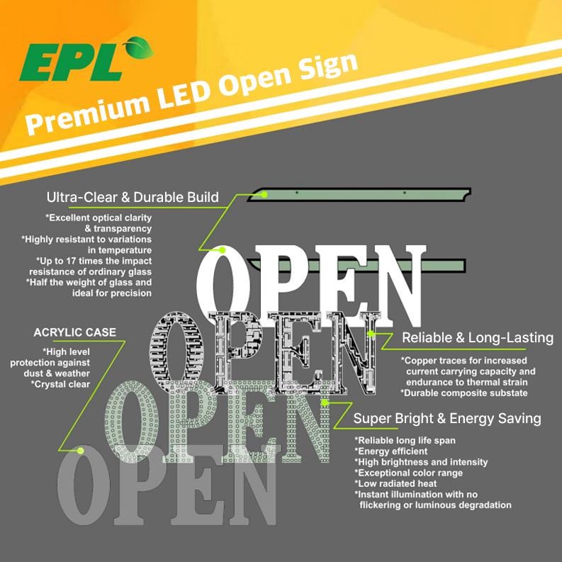 EPL BEER&WINE White/Red, Led 3G Sparkling Sign, Eye-catching, Super Bright, 7"x32", Remote, Business decor, Storefront display, Restauran