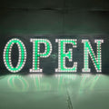 EPL OPEN Green, LED 2G Blinking Sign, Eye-catching, Super Bright, 10"x30", Remotel, Business decor, Storefront display, Restaurant signage