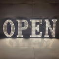 EPL OPEN Warm White, LED 1G On-Off Sign, Eye-Catching, Super Bright, 10"x30", Business decor, Storefront display, Restaurant signage