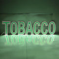 EPL TOBACCO Green, LED 3G Sparkling sign, Eye-catching sign, Super Bright, 12"x48", Remote, Smoke Shop Business decor, Storefront display