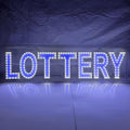 EPL Lottery blue, LED 1G on-off sign, eye-catching sign, Super Bright, 7"x32", Business Window Display & Advertising Board, Storefront Light