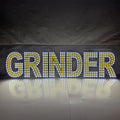 EPL GRINDER Yellow, LED 1G On-off Sign, Eye-Catching, Super Bright, 7"x32", Steady Glow, Ultra Light Business Decor, Window Shop Display