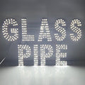 EPL GLASS PIPE White, Led 3G Sparkling Sign, Eye-catching Sign, Super Bright, 13"x22", Remote & Business decor, Storefront display