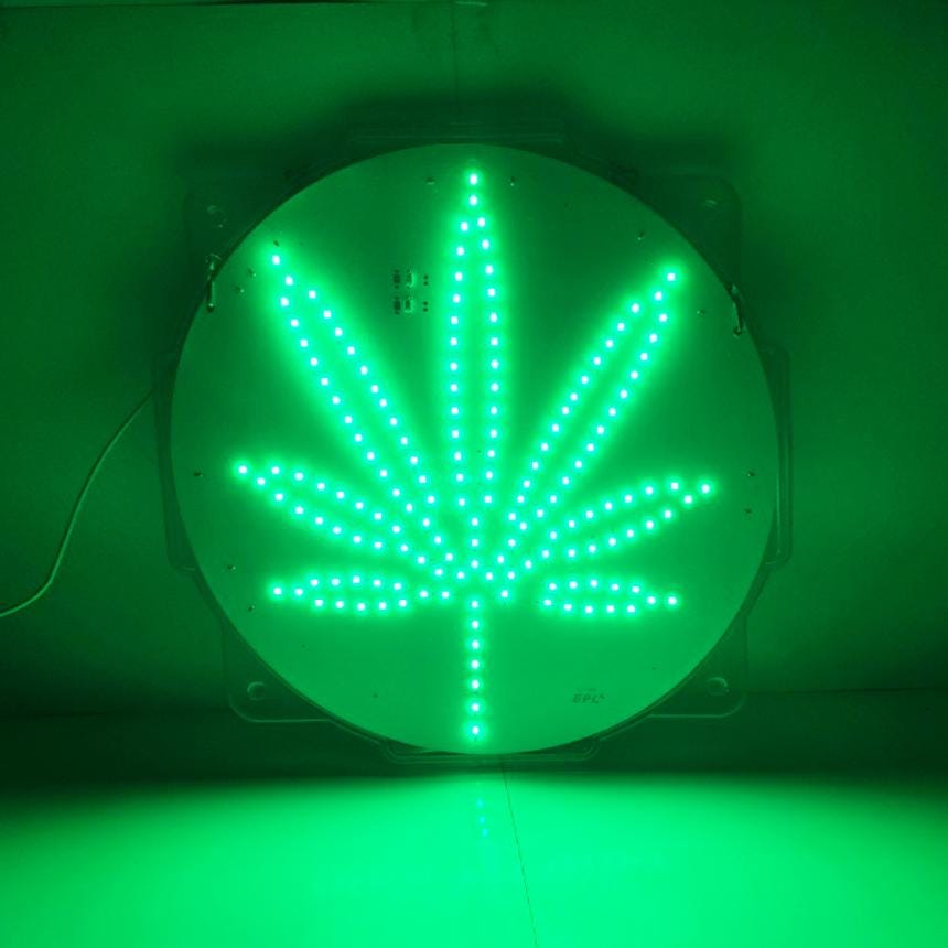 EPL LEAF Green, LED 3G Sparkling sign, Eye-catching sign, Super Bright, 15"x15", Remote Control & Business decor, Storefront display