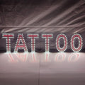 EPL TATTOO Red, Led 1G On-off Sign, Eye-catching sign, Super Bright, 7"x30", Ink Studio Decor & Body Art Shop Wall Display, Professional