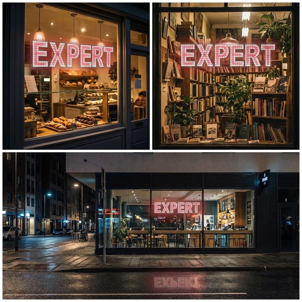 EPL EXPERT Red, LED 1G On-Off Sign, Eye-Catching, Super Bright, 6"x26", Business decor, Storefront display, Restaurant signage