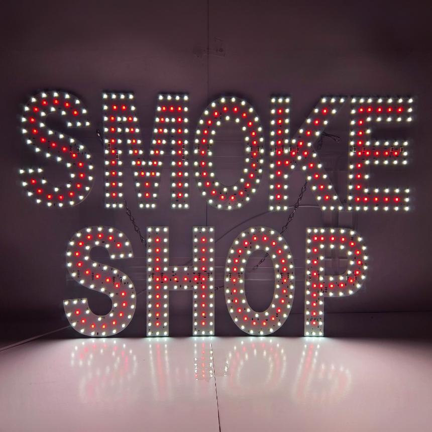 EPL SMOKE SHOP Red, Led 3G Sparkling Sign, Eye-catching Sign, Super Bright, 15"x24" & 20"x30", Remote, Business decor, Storefront display