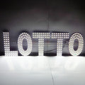 EPL LOTTO White, LED 3G Sparkling sign, Eye-catching sign, Super Bright, 9"x30", Remote Control & Business decor, Storefront display
