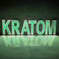 EPL KRATOM Green, LED 2G Blinking Sign, Eye-catching, Super Bright, 8"x30", Remote Control, Smoke Shop & Business decor, Storefront display