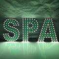 EPL SPA Green, LED 1G On-Off sign, Eye-Catching sign, Super Bright, 10"x24", Relaxing Massage Business decor, Storefront display