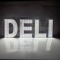 EPL DELI White, LED 2G Blinking Sign, Eye-Catching, Super Bright, 10"x28", Remote, Business decor, Storefront display, Restaurant signage