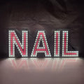 EPL NAIL Red, LED 1G On-Off sign, Eye-Catching, Super Bright, 10"x28", Beauty Salon, Manicure Shop Business decor, Storefront display