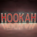 EPL HOOKAH Red, LED 2G Blinking Sign, Eye-Catching, Super Bright, 8"x30", Remote Control & Business decor, Storefront display, signage