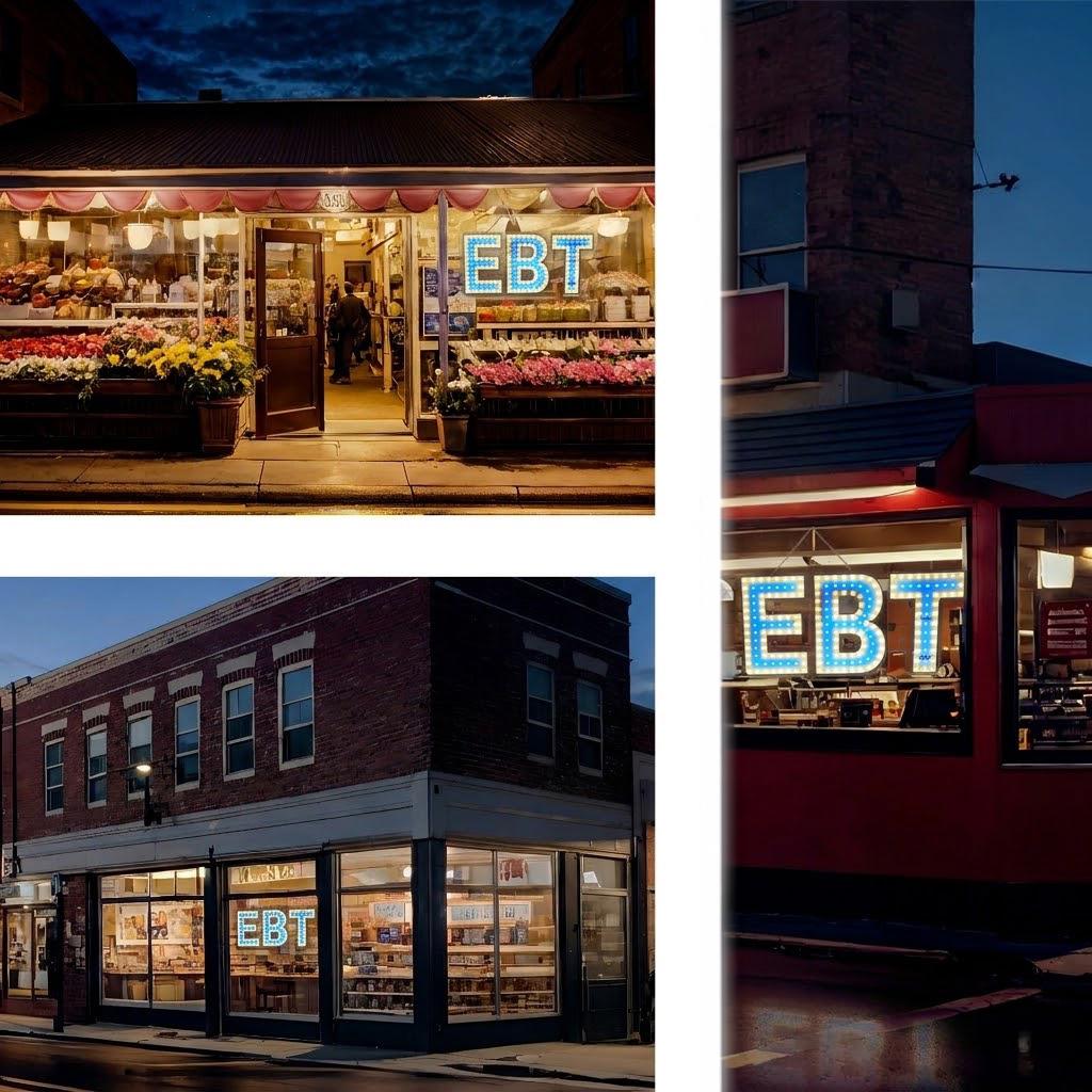 EPL EBT Lt Blue, LED 2G Blinking Sign, Eye-catching sign, Super Bright, 7"x15", Remote Control & Business decor, Storefront display