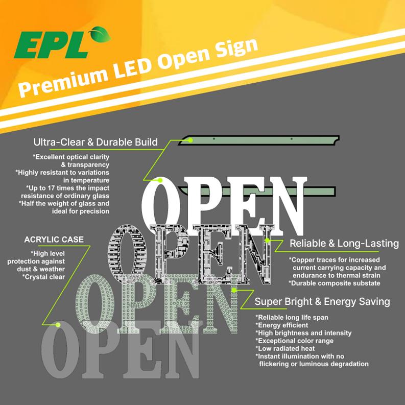 EPL SMOKE SHOP White, Led 3G Sparkling Sign, Eye-catching Sign, Super Bright, 15"x24" & 20"x30", Remote, Business decor, Storefront display