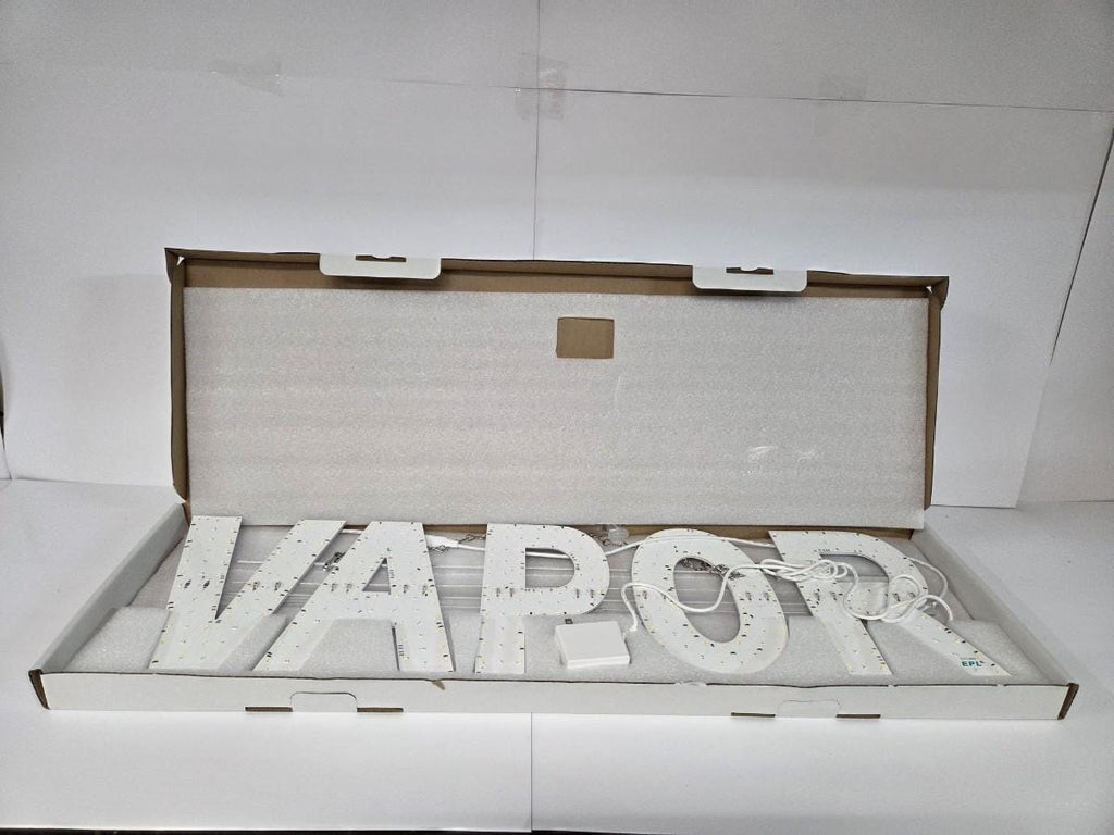EPL VAPOR Blue, LED 3G Sparkling Sign & Eye-catching, Super Bright, 9"x30", Remote Control, Smoke Vape Business decor, Storefront display
