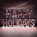 EPL HAPPY HOLIDAYS Red, Led 1G On-Off Sign, Eye-Catching, Super Bright, 15"x30", Business decor, Storefront display, Seasonal Greeting Light