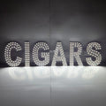 EPL CIGARS White, LED 3G Sparkling Sign, Eye-catching, Super Bright, 8"x32", Remote, Smoke Tobacco Business decor, Storefront display