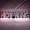 EPL HOTWING Red, Led 1G On-Off Sign, Eye-Catching, Super Bright, 7"x32", Storefront Light, Restaurant Food Cafe Window Hanging Display